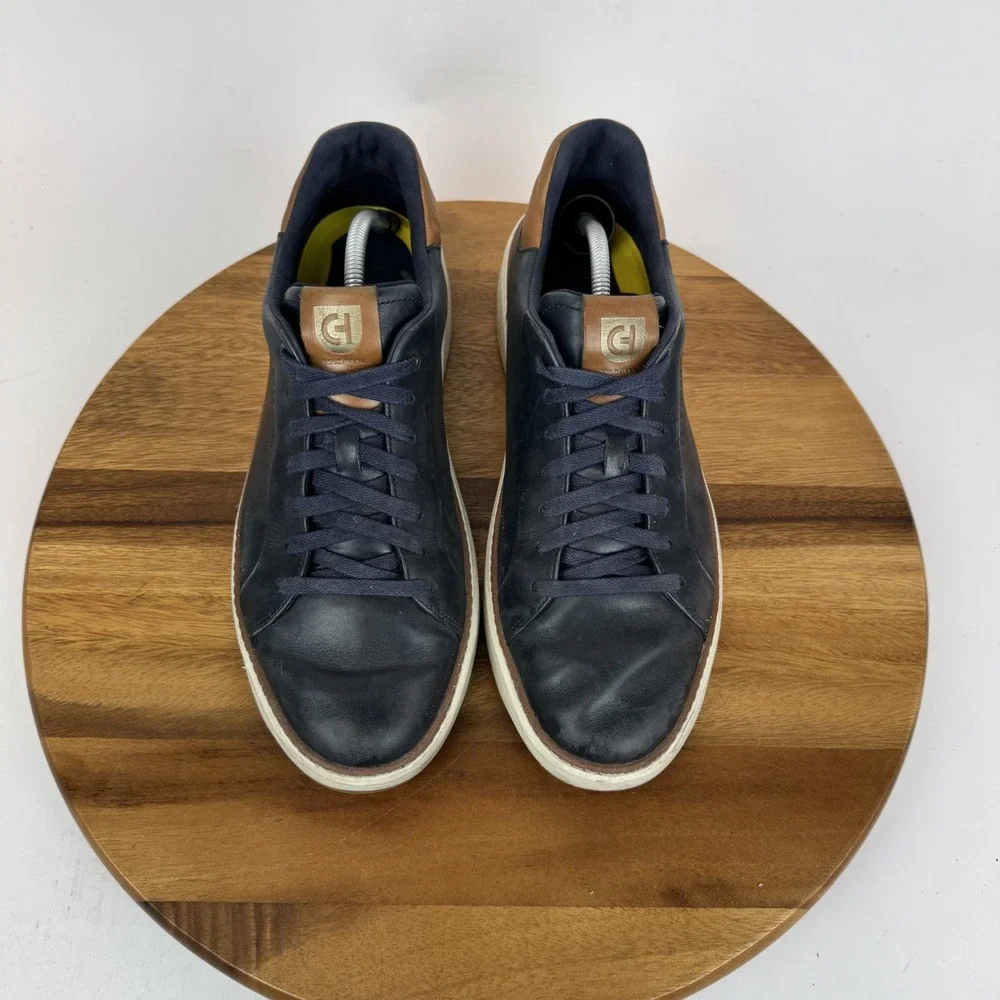 Mens Cole Haan GrandPro TopSpin Blue Leather Casual Sneakers Shoes Size 11.5‎ M